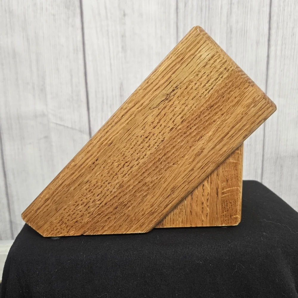 Cutco 5 Slot Wooden Knife Block In Honey Oak Finish